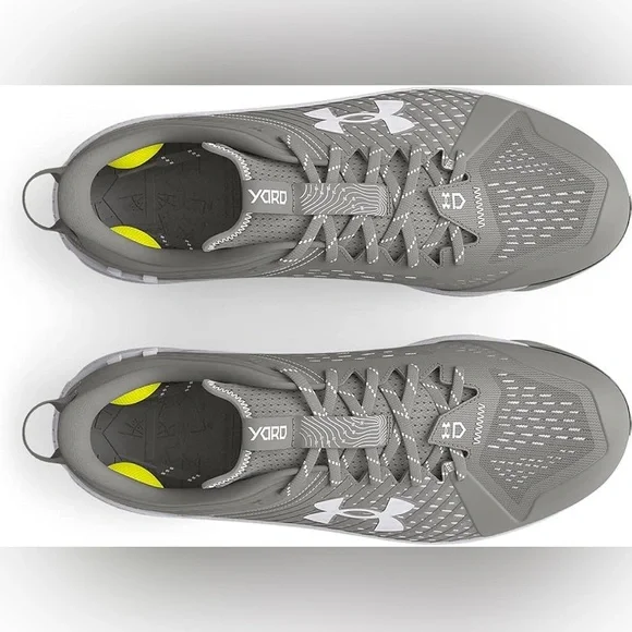 NEW Under Armour Men Yard Low MT Charged Baseball Cleats Gray W Metal Spikes 14 - Picture 4 of 11